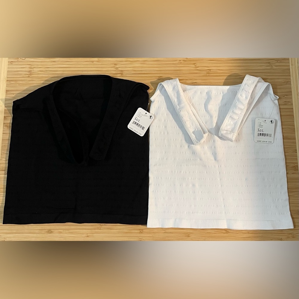 NWT FP Bundle - 2 Movement Happiness Runs Square Neck Crop Top